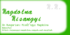 magdolna misangyi business card